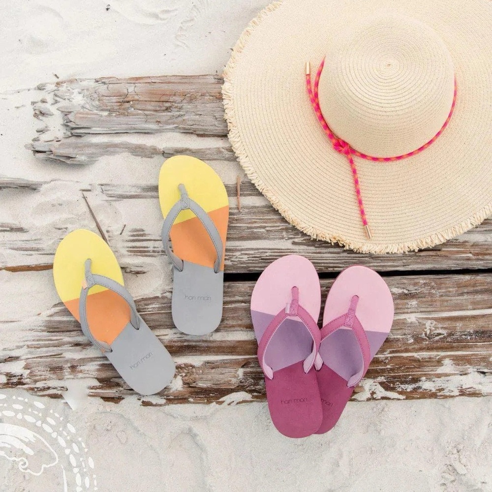 Meadows Asana Flip Flops in Rose/Multi